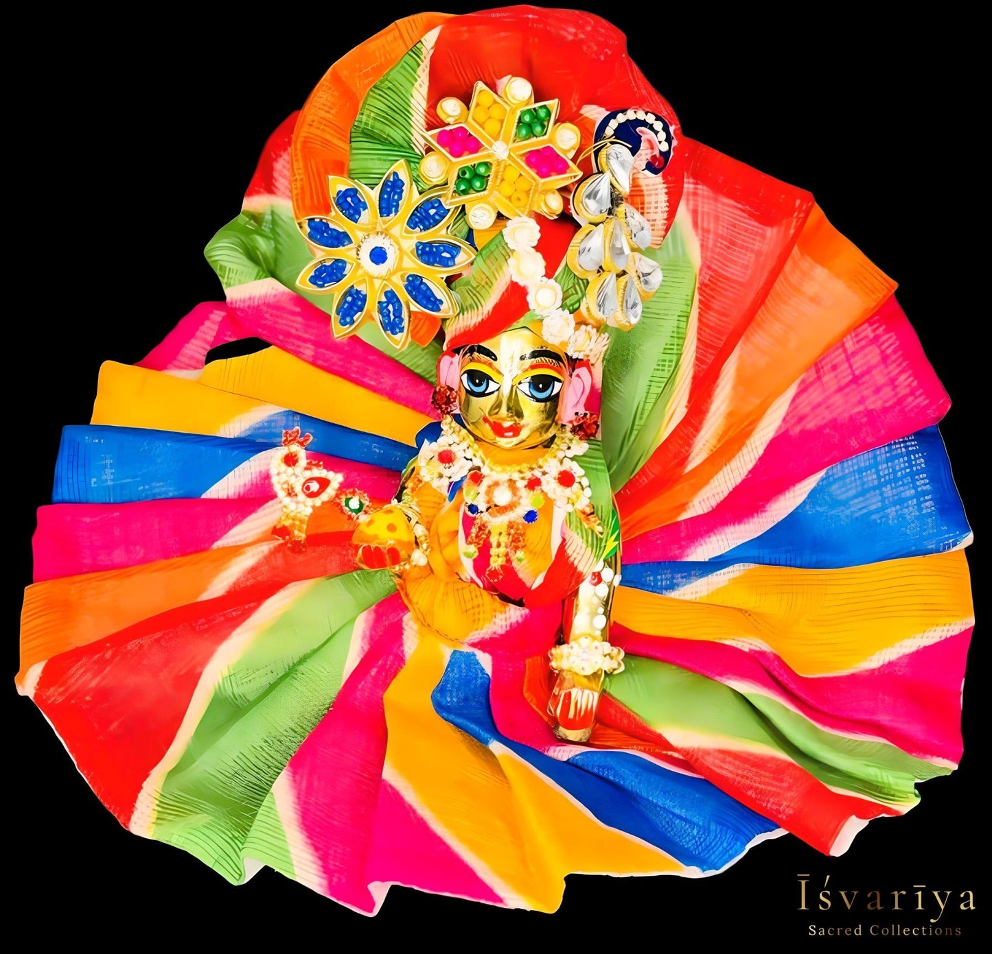 Feel Truly Regal Dress - Multi & Orange - Nehman