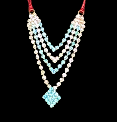 Pearl & Stone Pendant Necklace -(ILN6) - Nehman