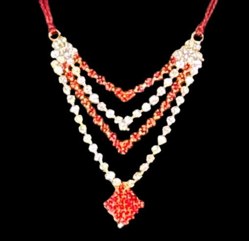Pearl & Stone Pendant Necklace -(ILN6) - Nehman
