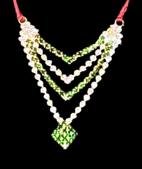 Pearl & Stone Pendant Necklace -(ILN6) - Nehman