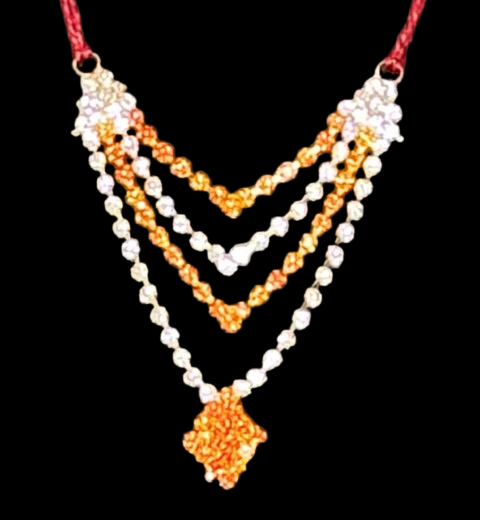 Pearl & Stone Pendant Necklace -(ILN6) - Nehman